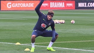 Brazil & Neymar Train In England Ahead Of Uruguay Friendly