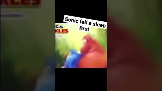 Sonic Fell A Sleep First