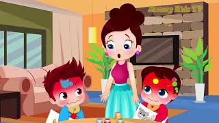 Learn Colors with Johny Johny Yes Papa Song! Popular Kids Songs by Cartoons Sun & Moon