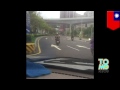 Dog riding scooter: Video shows terrified dog perched precariously on the back of scooter.