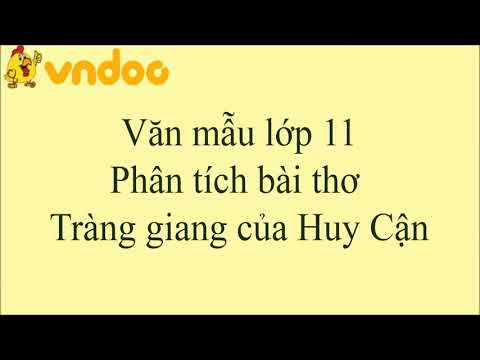 Phân tích bài thơ Tràng giang của Huy Cận - VnDoc.com