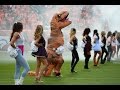 Broncos cheerleader dresses up like a dinosaur Performed  NFL...