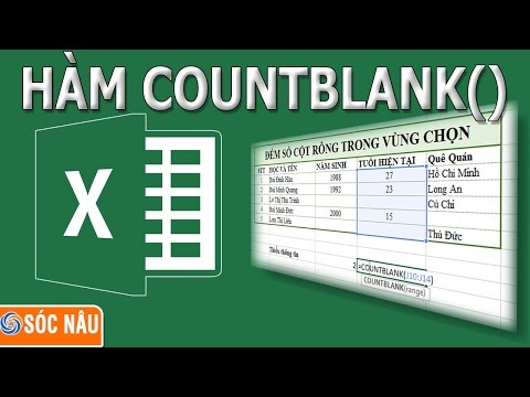 Thủ thuật Excel : Đếm số ô rỗng trong vùng chọn bằng hàm Countblank