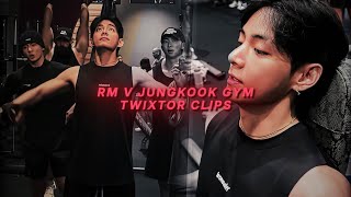 Namjoon, Taehyung And Jungkook - Gym Workout Vlog Twixtor Clips