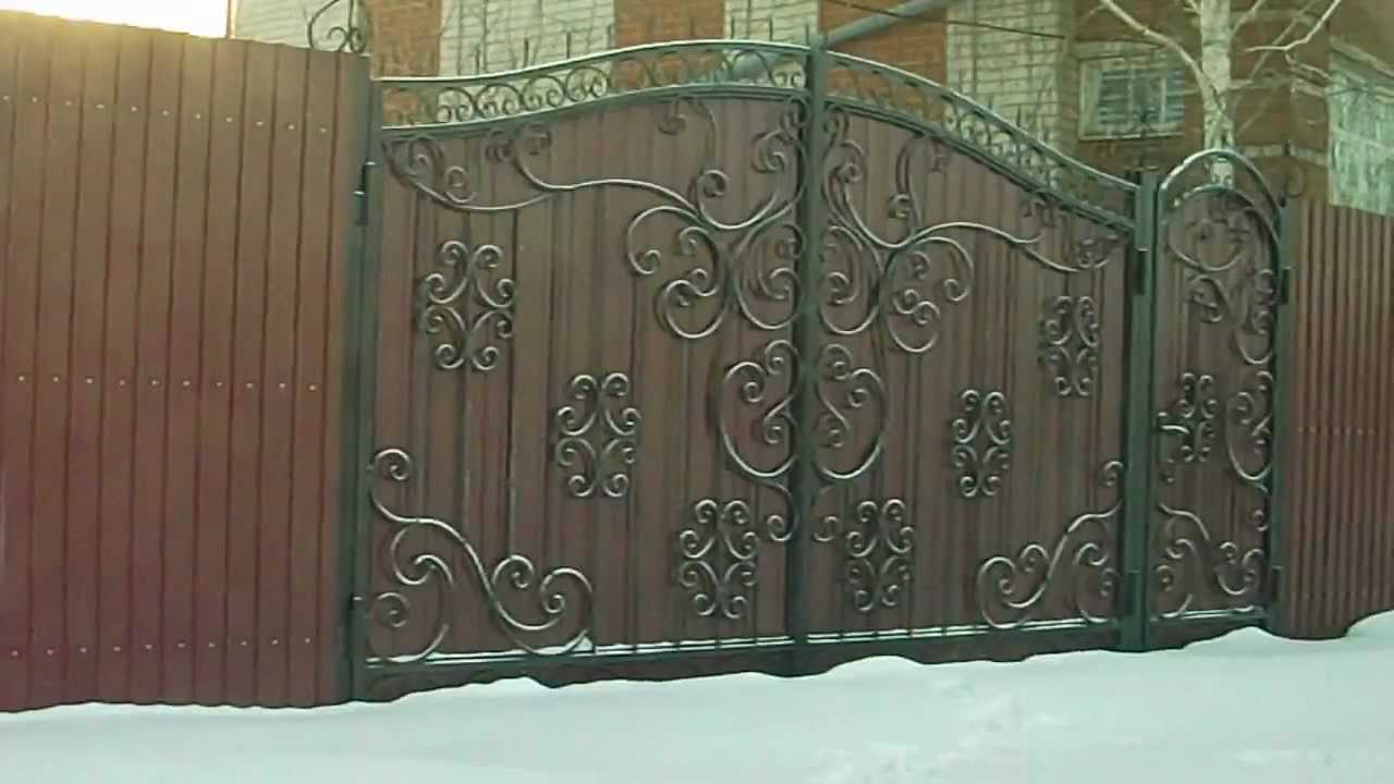 Фото как сделать кованые ворота своими руками