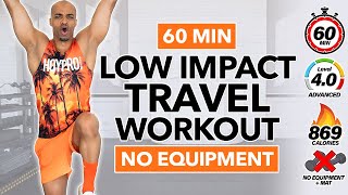 60 Min Full Body Low Impact No Equipment Travel Workout No Repeats