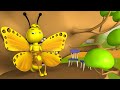 The Lazy Butterflies 3D Animated Hindi Moral Stories Kids आलसी तितलियाँ कहानी Animals Tales