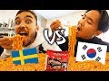 SVERIGE VS KOREA - FIRE NOODLE CHALLENGE