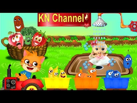 BÚP BÊ KN Channel DẠY BÉ MÀU SẮC RAU QUẢ | GIÁO DỤC TRẺ EM