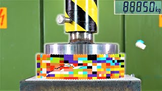 Can Lego Bricks Stop 150 Ton Hydraulic Press?