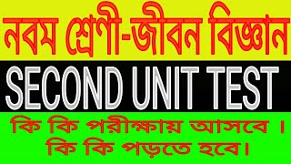 Class 9 life science suggestion 2019 second unit test/ix 2nd summative evaluation West Bengal
