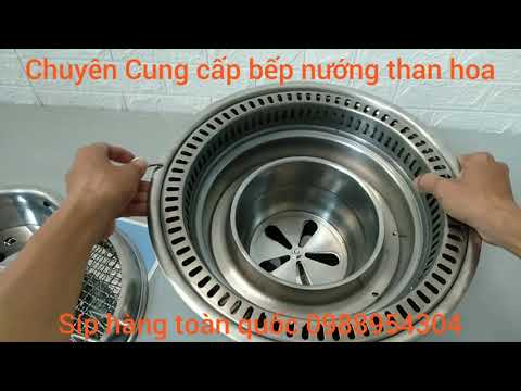 Bếp Nướng Than Hoa Không Khói Âm Bàn Hút Dưới