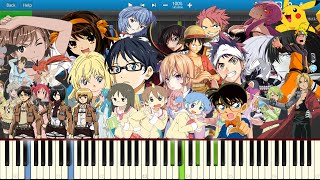 Anime Medley | Piano | Synthesia