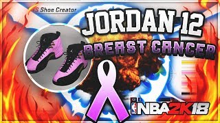 How To Make Custom Breast Cancer Jordan 12 Shoes In Nba2K18