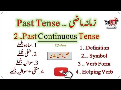 Past Continuous Tense فعل ماضی جاری Tenses Seekhain Deffinition with Examples…By S.Jabeen