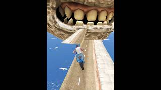Franklin Enter Inside Scary Moon Indian Bike Driving 3D