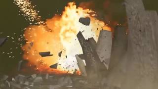 Hd Green Screen Rock Spikes Explosion