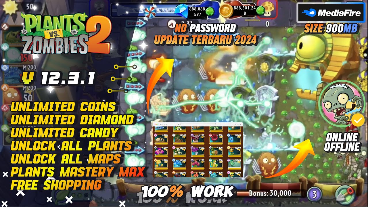 Plants vs Zombies 2 Mod Apk V12.3.1 Latest 2025 Plants vs Zombies 2 Mod Apk V12.3.1 Latest 2025