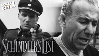 Rabbi Lewartow Escapes Execution | Schindler's List (1993) | Screen Bites