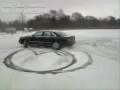 Audi A8 drifting on snow