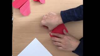 Origami Kalp Yapımı - Kitap ayracı
