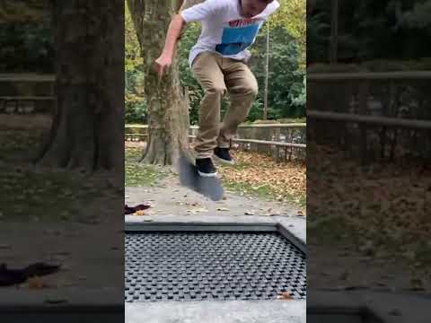 Skateboard + Trampoline #shorts