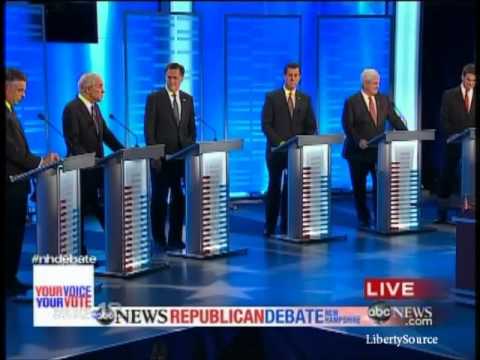 Ron Paul on racist drug laws ABC NH Republican Debate 1/7/12
