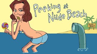 Peeking at nude beach | Cartoon Box Parody | Hilarious Funny Cartoons