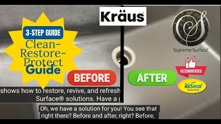 Composite Sink Cleaners, Restore Color, Routine Protective Care, How-To Instructions