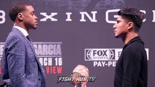 ERROL SPENCE & MIKEY GARCIA FACE TO FACE IN LOS ANGELES 30 DAYS AWAY FROM PPV CLASH