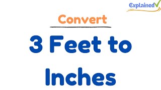 Convert 3 Feet To Inches 3Ft To In