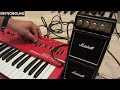 Roland SH-101 through Marshall MS-4 mini guitar amp