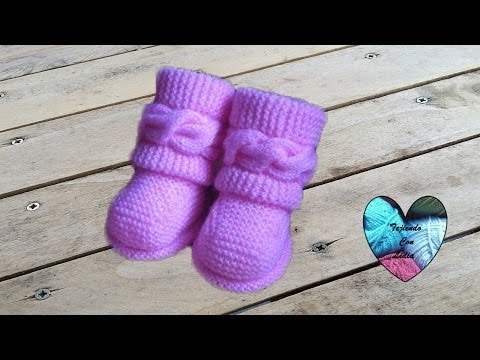zapatos bebe tejidos a dos agujas