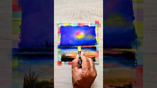 Oil Pastel Abstract Landscape