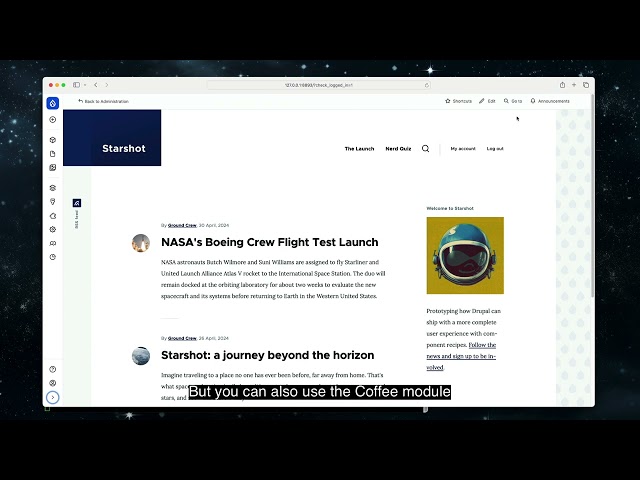 Watch Drupal Starshot - first prototype on YouTube.