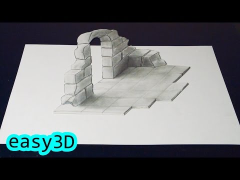 Как нарисовать сам 3d рисунок на бумаге поэтапно Как нарисовать сам 3d рисунок на бумаге