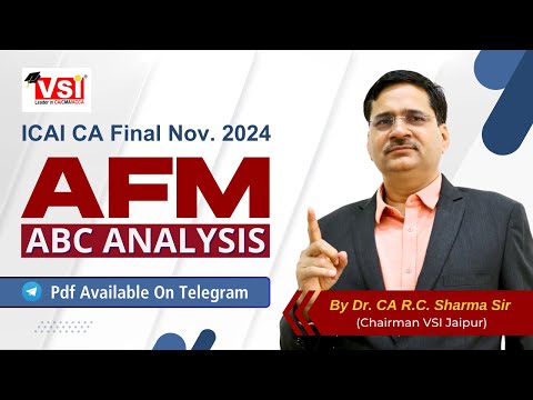 ICAI CA Final AFM ABC Analysis for Nov 2024 | VSI Jaipur by Dr. CA RC Sharma Sir
