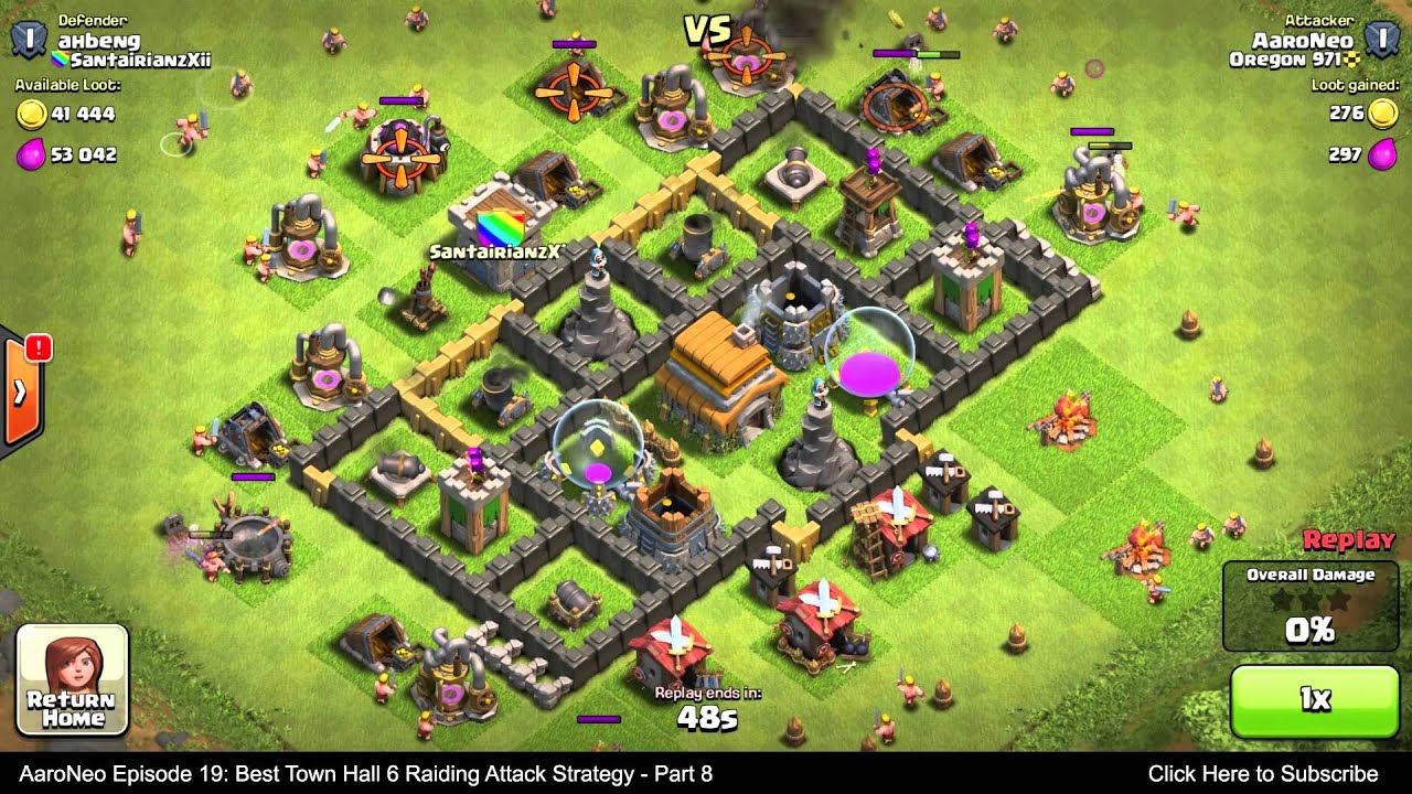 BEST Town Hall Level 6 (TH6) Raiding Attack Strategy (Barbarians Only ...