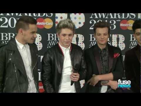 One Direction Backstage @ BRIT Awards 2013 Talk "One Way Or Another"
