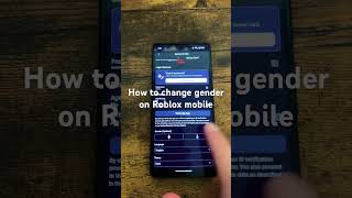 How To Change Gender On Roblox Mobile