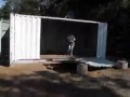 Shipping Container Home Installation of Steel Slider Doors.