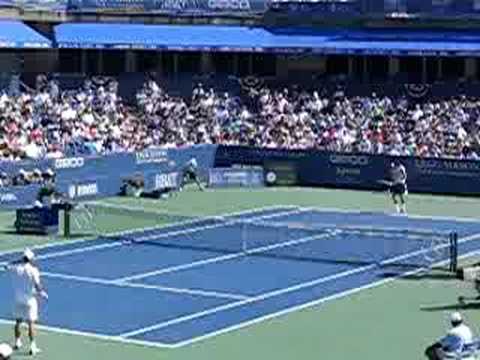 serving to Viktor Troicki