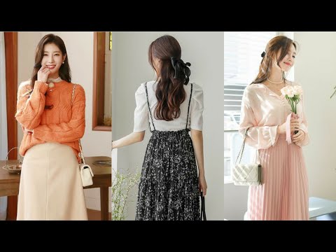 Dịu dàng, thanh lịch trong những mẫu chân váy dài thời trang| Skirt