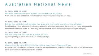 National News Headlines for 24 May 2019 - 1 PM Edition