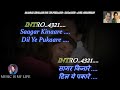 Saagar Kinaare Dil Ye Pukaare Karaoke For Male With Scrolling Lyrics Eng. & हिंदी