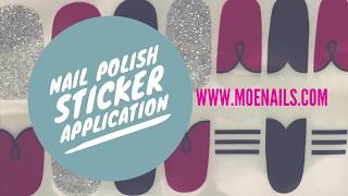 MoeNails nail polish sticker application
