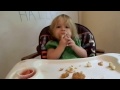 Hailey interview while eating.. being weird. Summer 2012 Dad's house