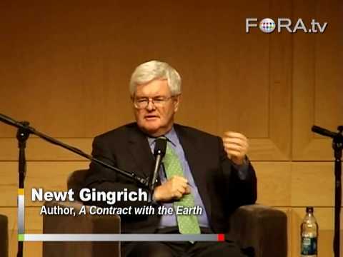 Newt Gingrich - Man vs Nature on Global Warming