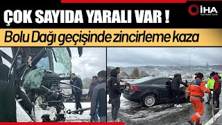 Bolu Dağı Geçişinde Zincirleme Kaza 10 Yaralı