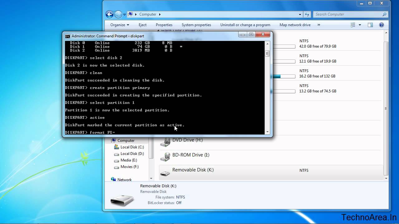 FORMAT COMMAND PROMPT format command prompt: